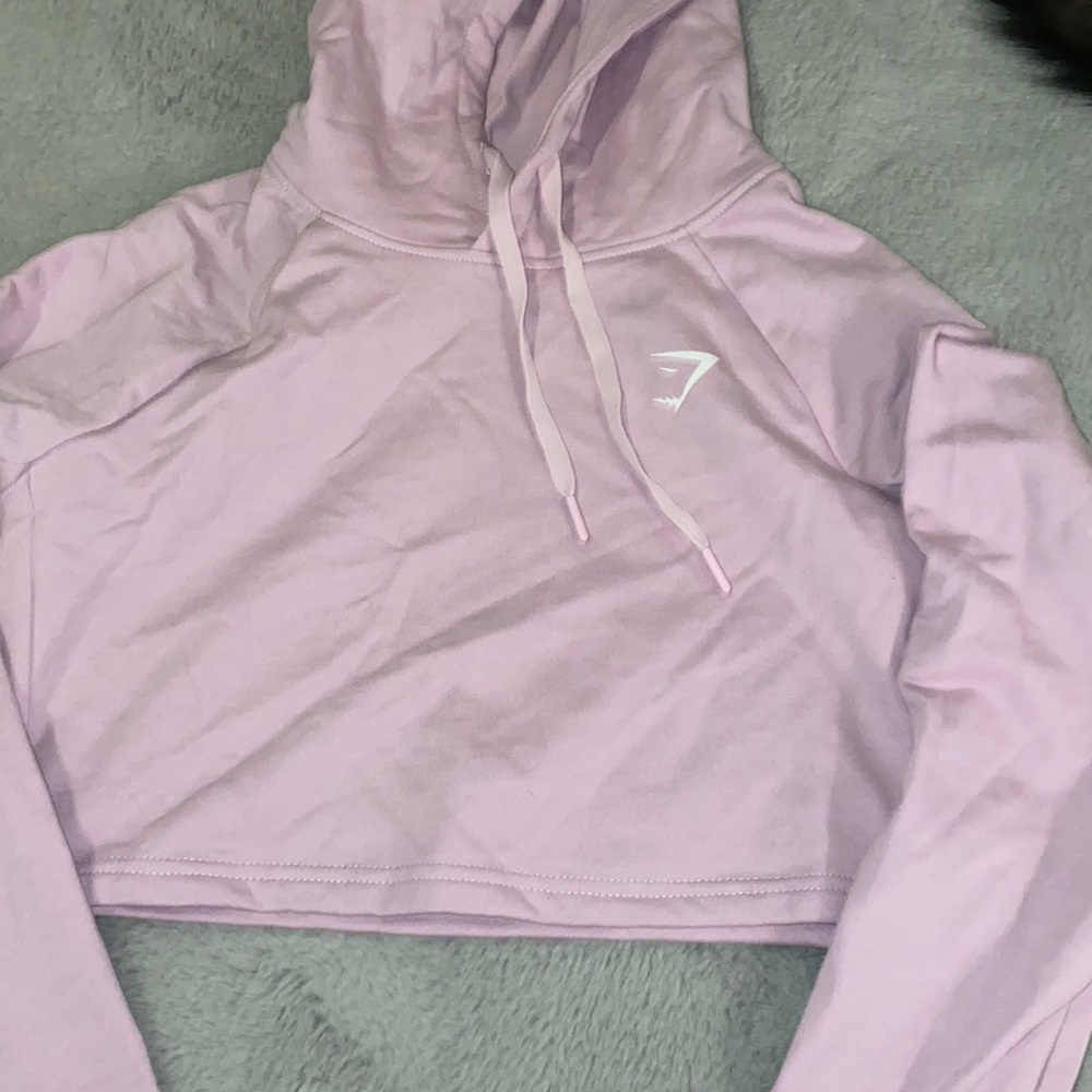 NEVER WORN BEFORE gymshark pink cropped hoodie